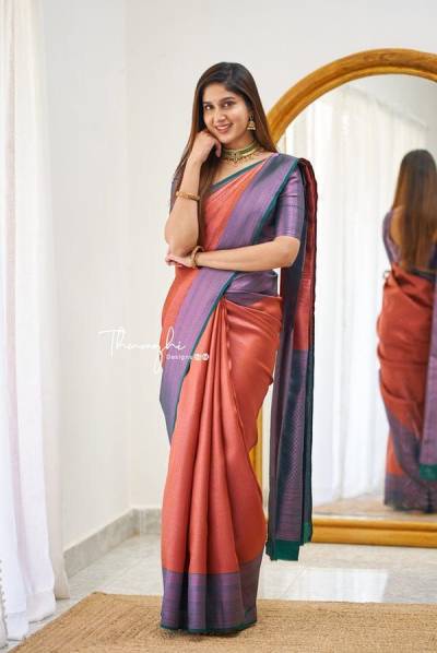 CM-690 BY SAGAR IMPEX SOFT LICHI SILK SAREE EXPORTER IN INDIA